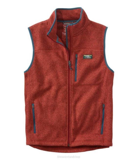 LLBean Sweater Fleece Vest Men J46J6568 Outerwear Light Mahogany