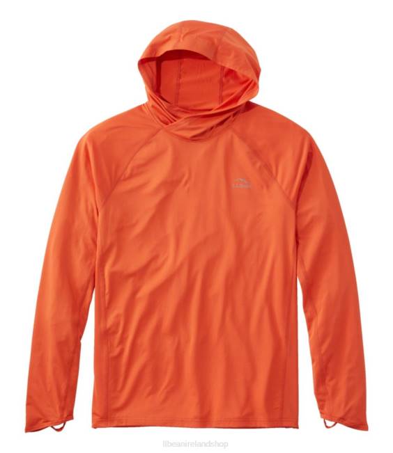 LLBean Swift River Cooling Hooded Rash Guard Men J46J3228 Clothing Peak Orange