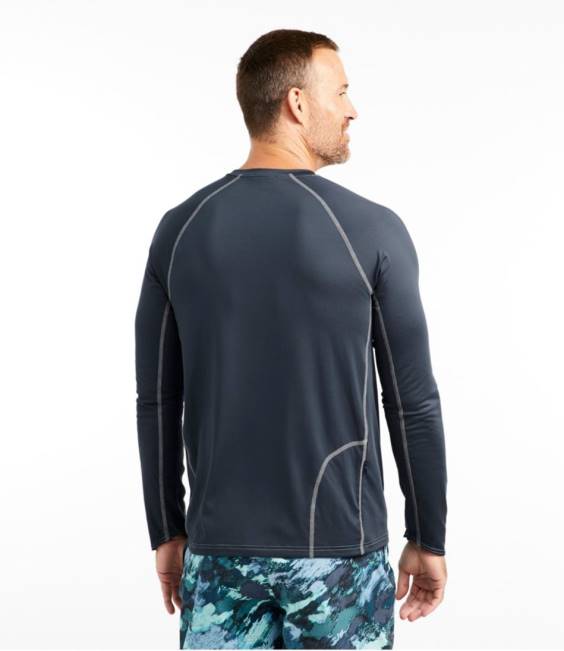 LLBean Swift River Cooling Rash Guard Men J46J3127 Clothing Graystone Circle Katahdin