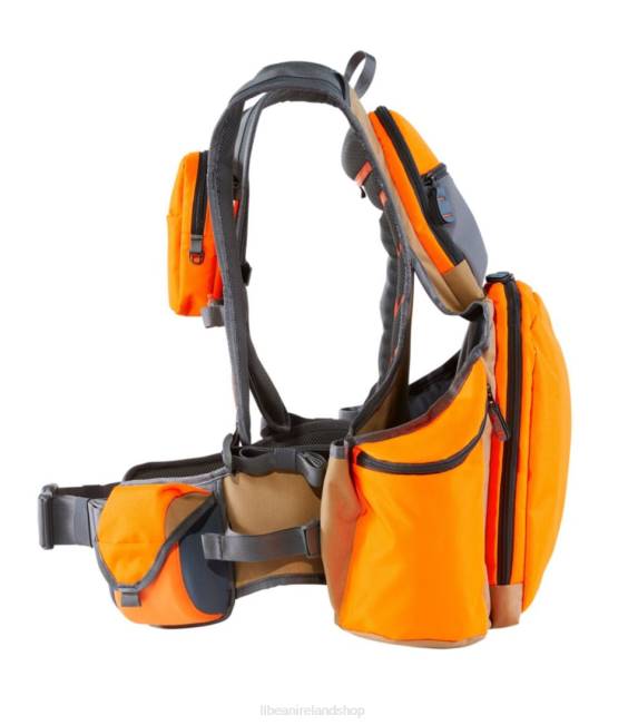 LLBean Technical Upland Vest Pack Unisex J46J1269 Outdoor Equipment Tan/Hunter Orange