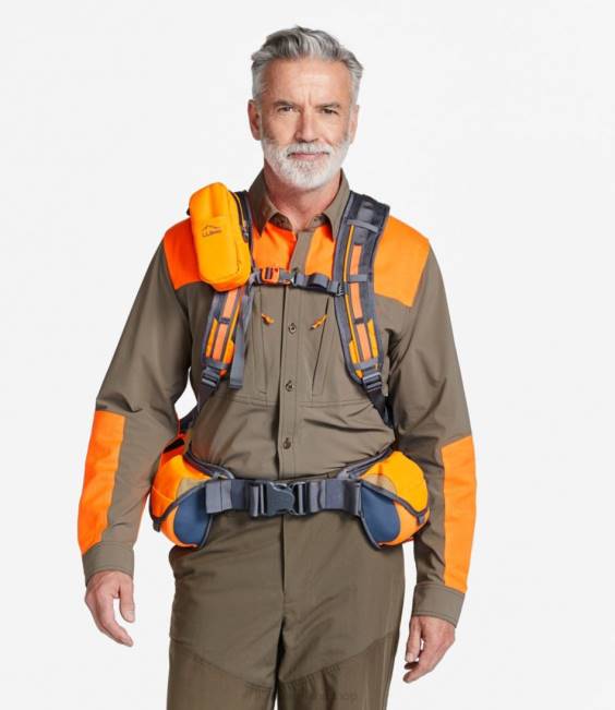 LLBean Technical Upland Vest Pack Unisex J46J1269 Outdoor Equipment Tan/Hunter Orange