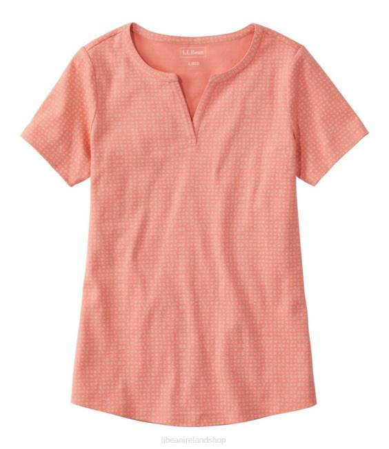 LLBean Tee Women J46J5012 Clothing Warm Coral/Blush Geo