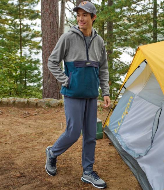LLBean Trail Fleece Men J46J3655 Clothing Dark Bronze Geo/Carbon Navy