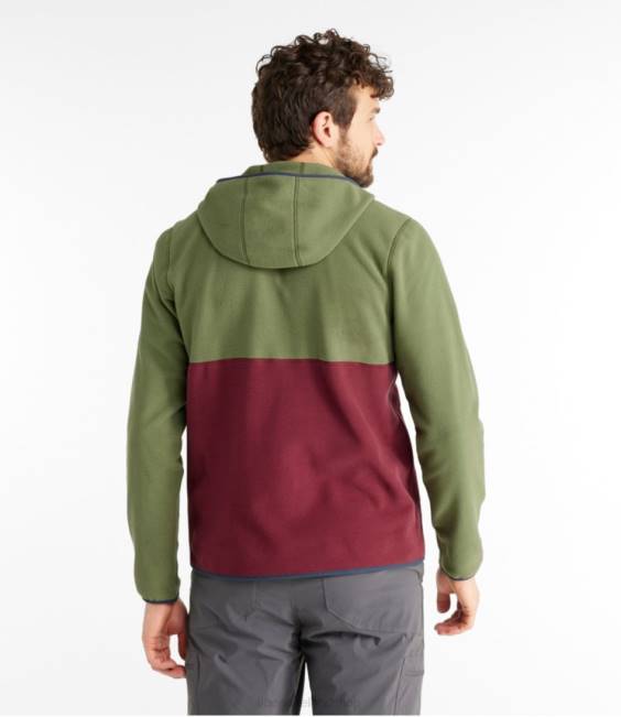 LLBean Trail Fleece Men J46J890 Clothing Light Mahogany Geo/Carbon Navy