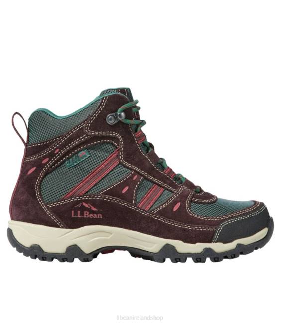LLBean Trail Model 4 Hiking Boots Women J46J5193 Footwear Coffee Bean/Camp Green