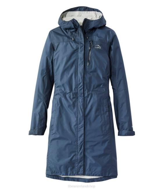 LLBean Trail Model Rain Coat Women J46J855 Outerwear Nautical Navy