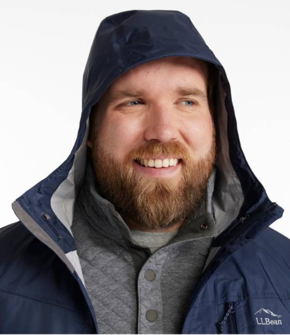 LLBean Trail Model Rain Jacket Men J46J4725 Outerwear Deep Sapphire