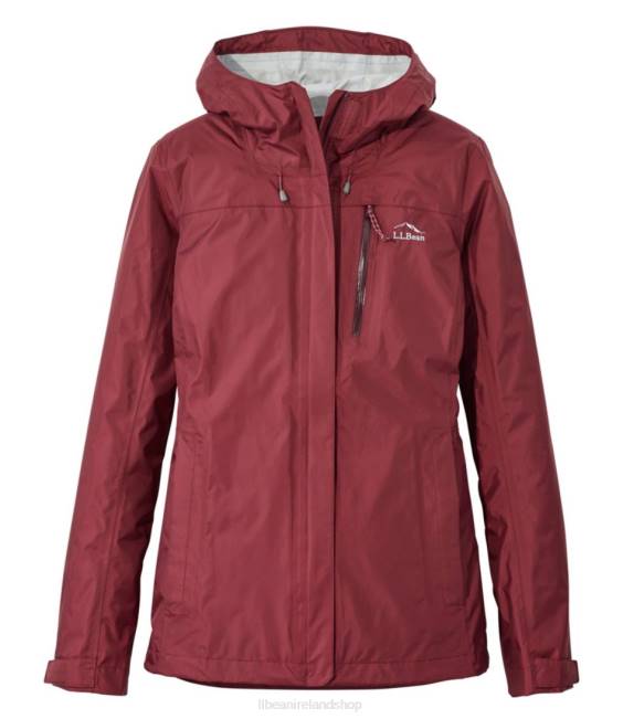 LLBean Trail Model Rain Jacket Women J46J3588 Outerwear Burgundy