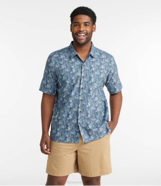 LLBean Tropics Shirt Men J46J6904 Clothing Clover Abstract Geo