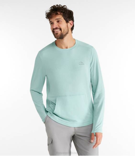 LLBean Tropicwear Comfort Crew Men J46J3297 Clothing Dusk Blue