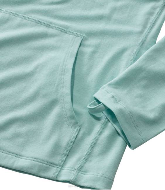 LLBean Tropicwear Comfort Crew Women J46J3312 Clothing Pale Turquoise