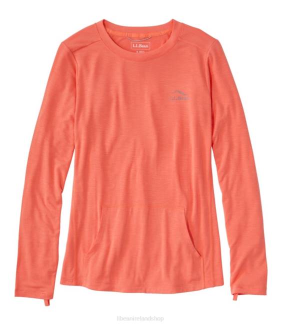 LLBean Tropicwear Comfort Crew Women J46J434 Clothing Wild Salmon