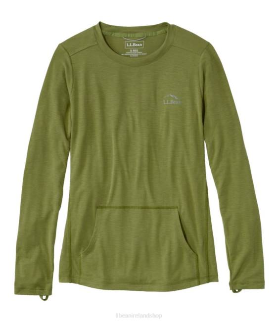 LLBean Tropicwear Comfort Crew Women J46J4885 Clothing Fern