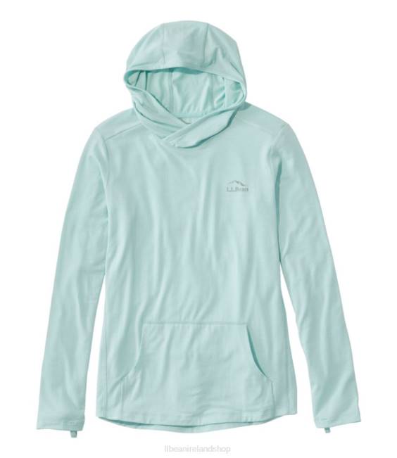 LLBean Tropicwear Comfort Hoodie Women J46J3897 Clothing Pale Turquoise