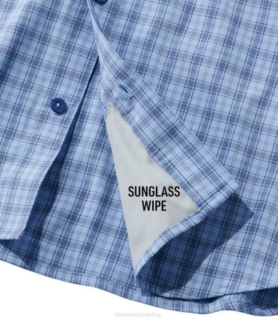 LLBean Tropicwear Pro Stretch Shirt Men J46J3974 Clothing Mid-Blue