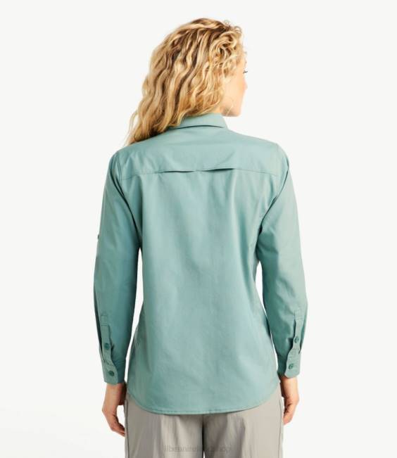 LLBean Tropicwear Pro Stretch Shirt Women J46J438 Clothing Sea Pine