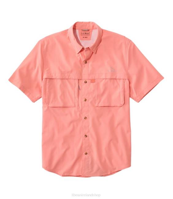 LLBean Tropicwear Shirt Men J46J259 Clothing Warm Coral