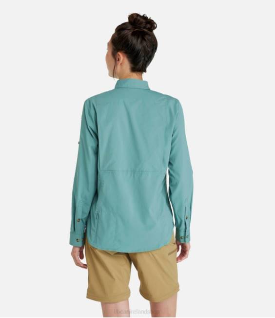 LLBean Tropicwear Shirt Women J46J3843 Clothing Mineral Blue