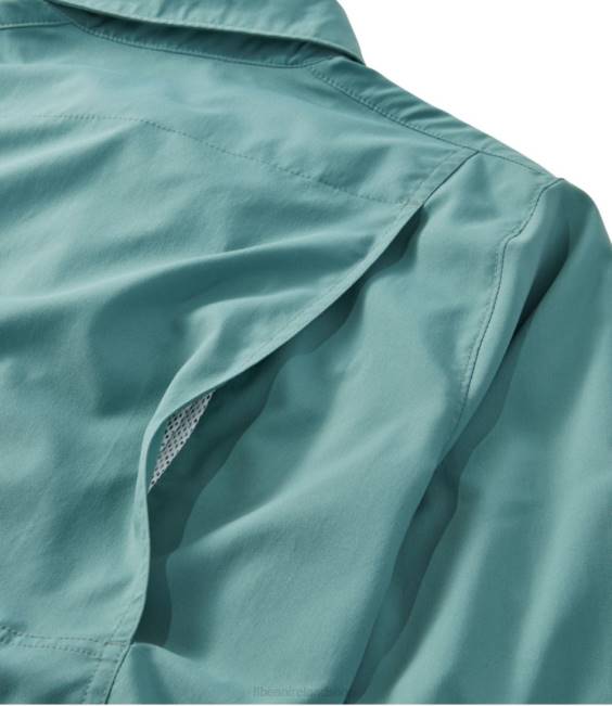 LLBean Tropicwear Shirt Women J46J3843 Clothing Mineral Blue