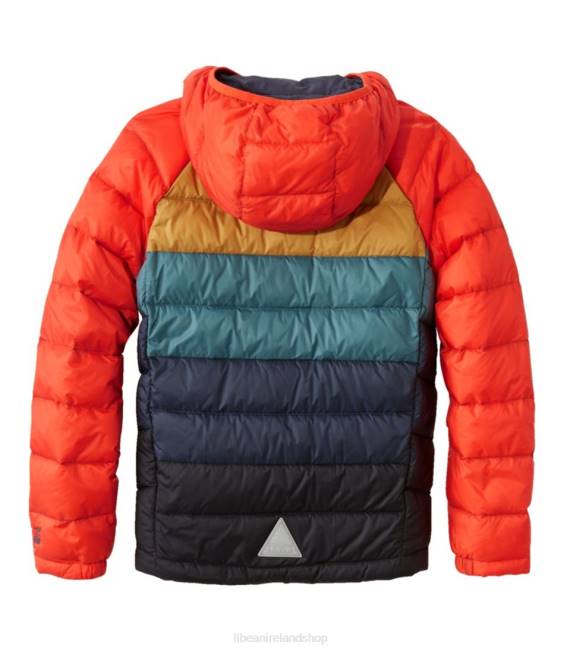 LLBean Ultralight 650 Down Jacket Kids J46J3706 Outerwear Teal Blue Color Block