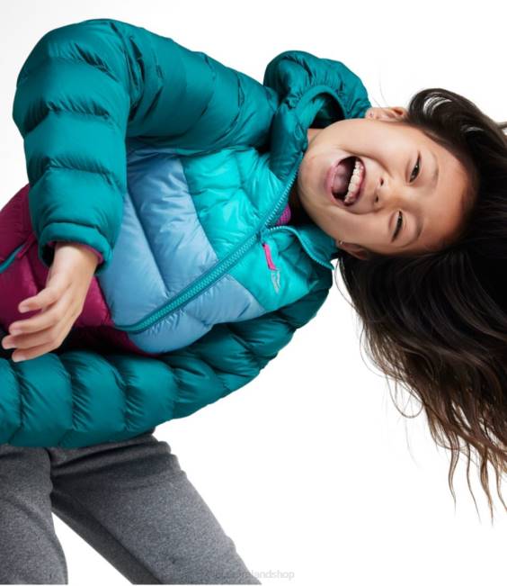 LLBean Ultralight 650 Down Jacket Kids J46J955 Outerwear Cherry Tomato Colorblock