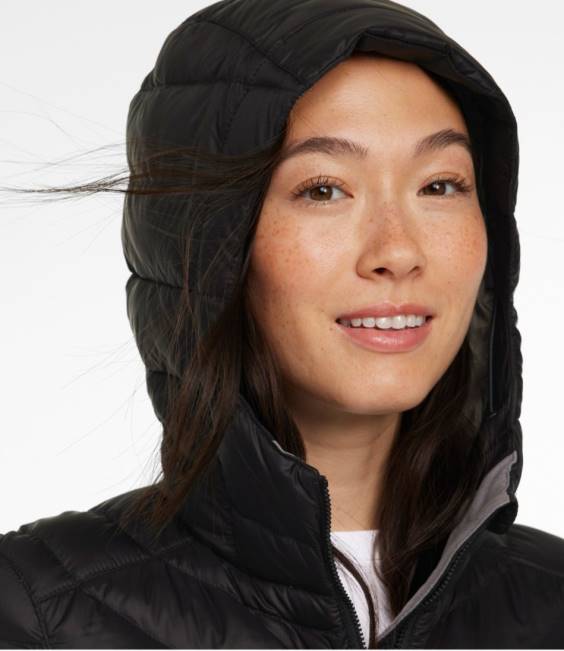 LLBean Ultralight 850 Down Hooded Coat Women J46J5099 Outerwear Black