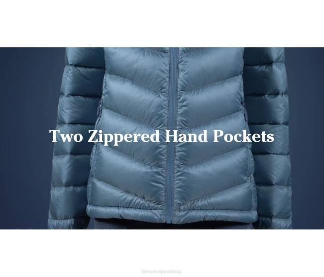 LLBean Ultralight 850 Down Hooded Jacket Women J46J5080 Outerwear Carbon Navy