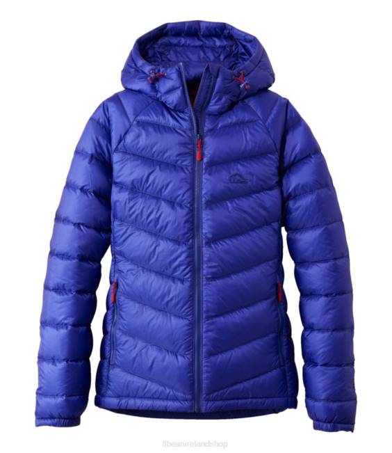 LLBean Ultralight 850 Down Hooded Jacket Women J46J7052 Outerwear Bright Sapphire