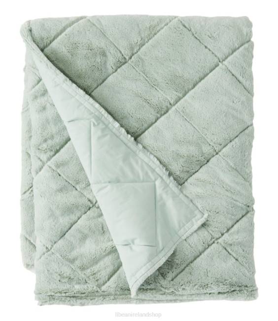 LLBean Ultraplush PrimaLoft Throw Unisex J46J2762 Bedding Silver Sage