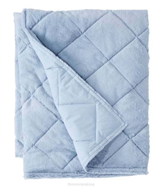 LLBean Ultraplush PrimaLoft Throw Unisex J46J5633 Bedding Foggy Blue