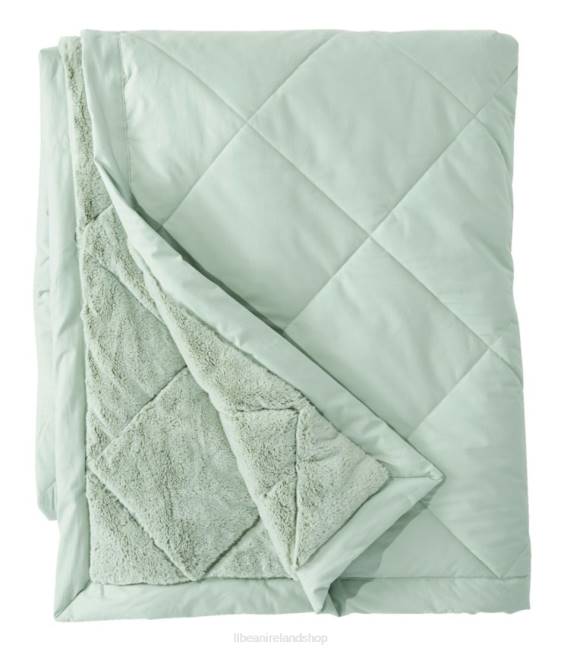 LLBean Ultraplush Primaloft Blanket Unisex J46J2667 Bedding Silver Sage
