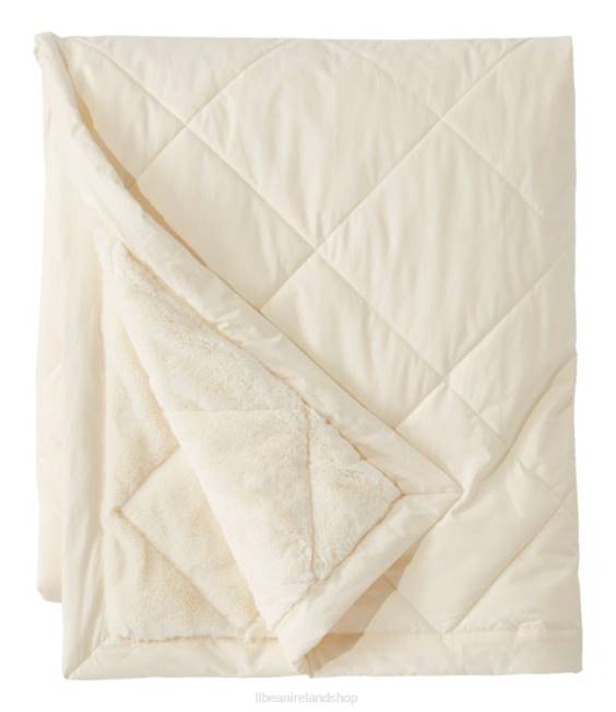 LLBean Ultraplush Primaloft Blanket Unisex J46J4459 Bedding Cream