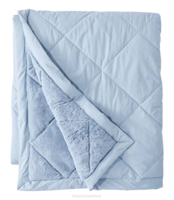 LLBean Ultraplush Primaloft Blanket Unisex J46J5604 Bedding Foggy Blue