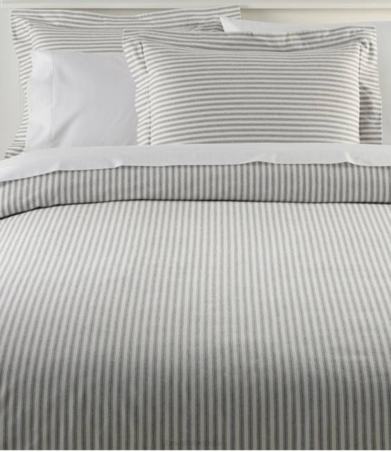 LLBean Ultrasoft Comfort Flannel Comforter Cover Collection Stripe Unisex J46J4489 Bedding Feldspar
