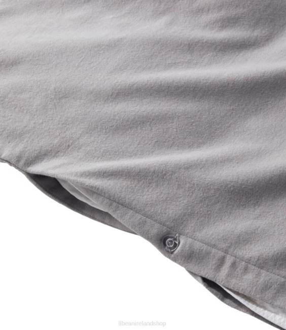 LLBean Ultrasoft Comfort Flannel Comforter Cover Unisex J46J4407 Bedding Driftwood