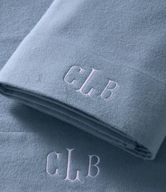 LLBean Ultrasoft Comfort Flannel Pillowcases Set of Two Unisex J46J6318 Bedding Bay Blue