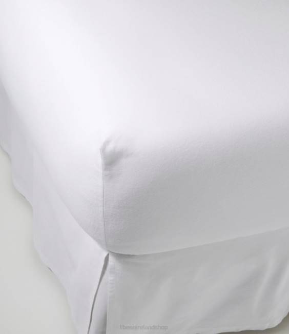 LLBean Ultrasoft Comfort Flannel Sheet Fitted Unisex J46J7326 Bedding Frost Gray