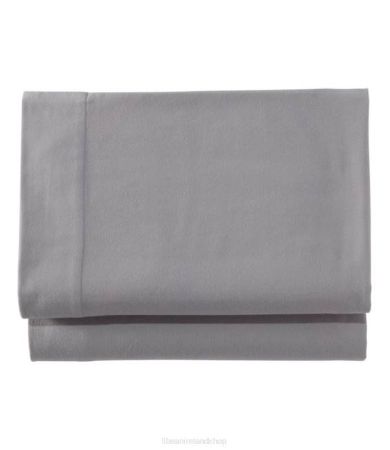 LLBean Ultrasoft Comfort Flannel Sheet Flat Unisex J46J7327 Bedding Frost Gray