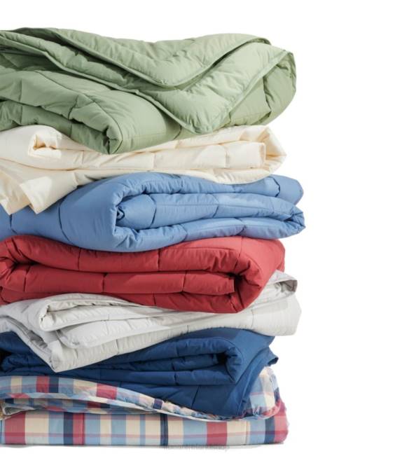 LLBean Ultrasoft Cotton Comforter Plaid Unisex J46J2920 Bedding Vintage Red