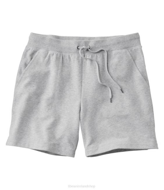 LLBean Ultrasoft Sweats 6 Short Mid-Rise Women J46J4753 Clothing Light Gray Heather
