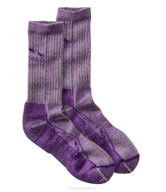 LLBean Unisex Cresta Wool No Fly Zone Lightweight Hiking Socks Men J46J5710 Accessories Lilac