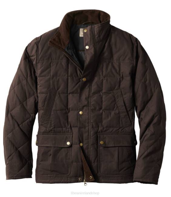 LLBean Upcountry Waxed-Cotton Down Jacket Men J46J3668 Outdoor Equipment Coffee Bean