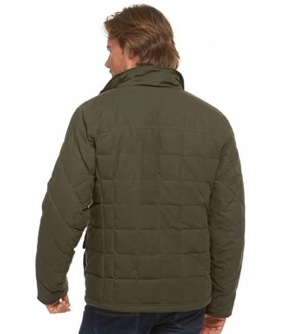 LLBean Upcountry Waxed-Cotton Down Jacket Men J46J3668 Outdoor Equipment Coffee Bean