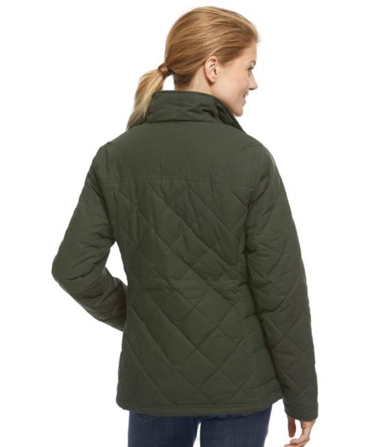 LLBean Upcountry Waxed-Cotton Down Jacket Women J46J895 Outerwear Loden