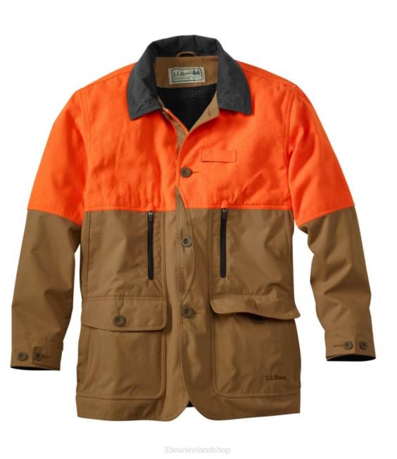 LLBean Upland Hunter Field Coat Men J46J941 Outdoor Equipment Briar/Hunter Orange