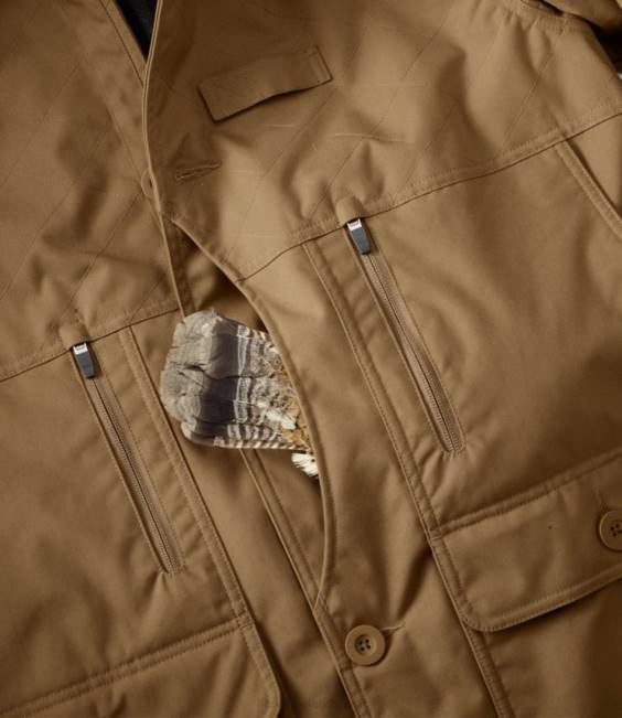 LLBean Upland Hunter Field Coat Men J46J941 Outdoor Equipment Briar/Hunter Orange