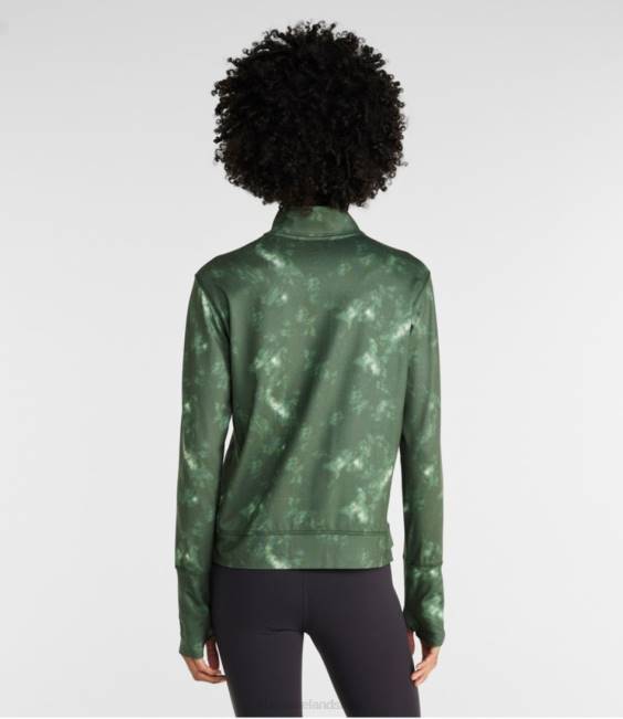 LLBean VentureSoft Pullover Women J46J593 Clothing Sea Green Camo