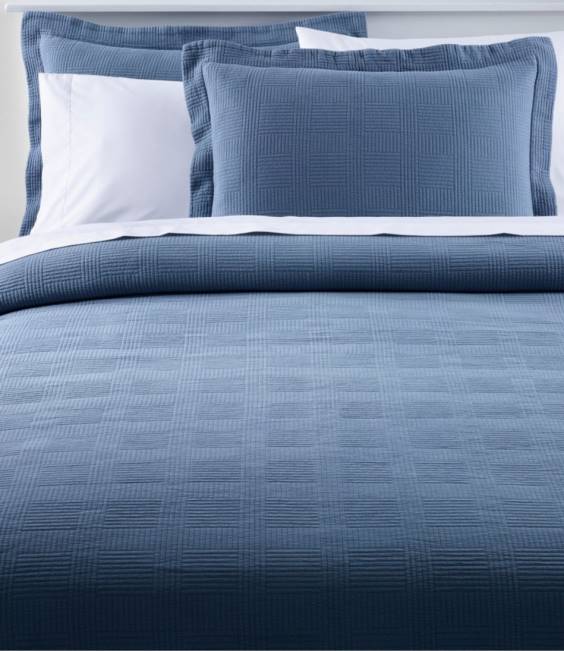 LLBean Vintage Matelasse Bedspread Unisex J46J6262 Bedding Atlantic Blue