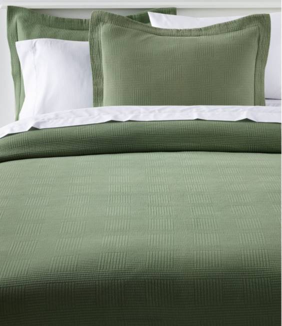 LLBean Vintage Matelasse Bedspread Unisex J46J7244 Bedding Bay Leaf