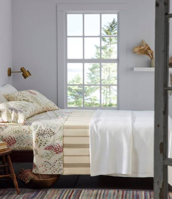 LLBean Vintage Matelasse Coverlet Unisex J46J6274 Bedding Atlantic Blue